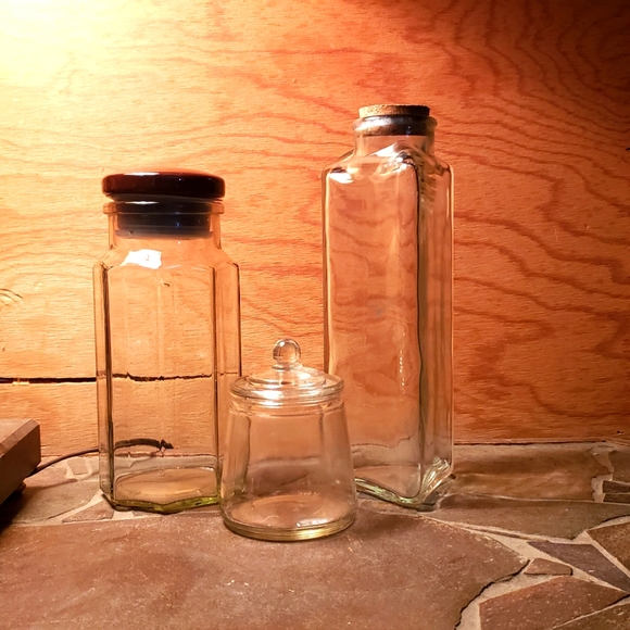 Terrarium Bottles ~ Unique, vintage, flat sided, tall, for closed terrariums - Picture 2 of 4
